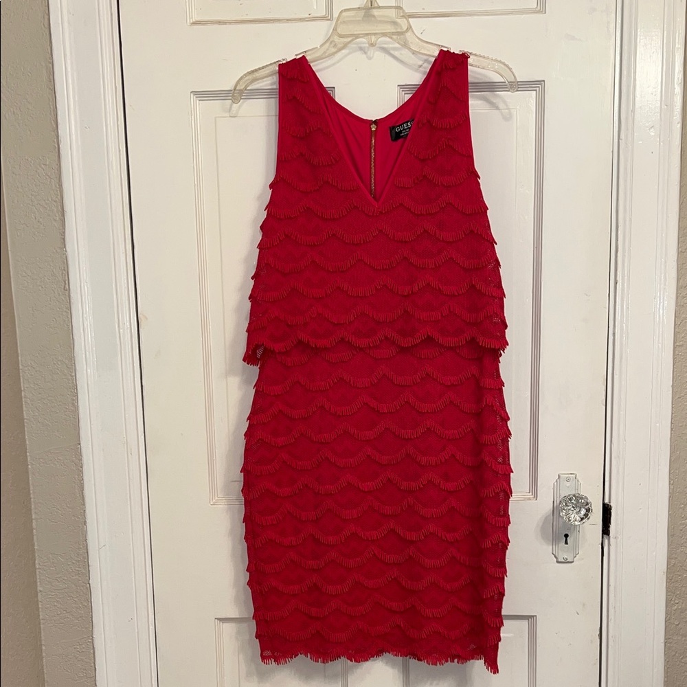 Guess Pink Layered Sleeveless  Dress